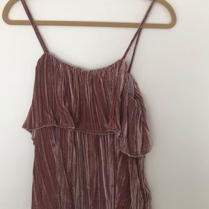 Madewell pink velvet tank
